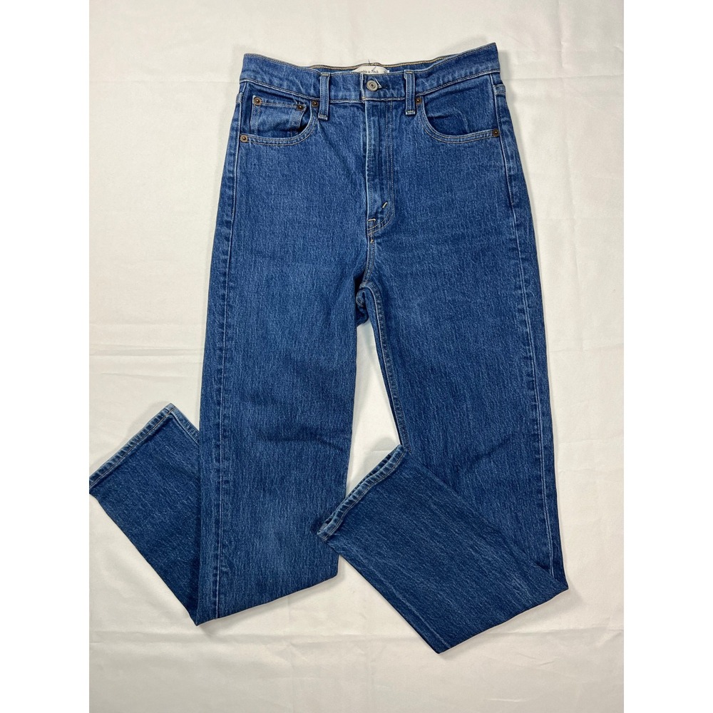 Abercrombie & Fitch 90s Straight Ultra High Rise Jeans Womens 27 Blue Denim Y2k